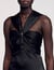 Slit satin-effect maxi dress