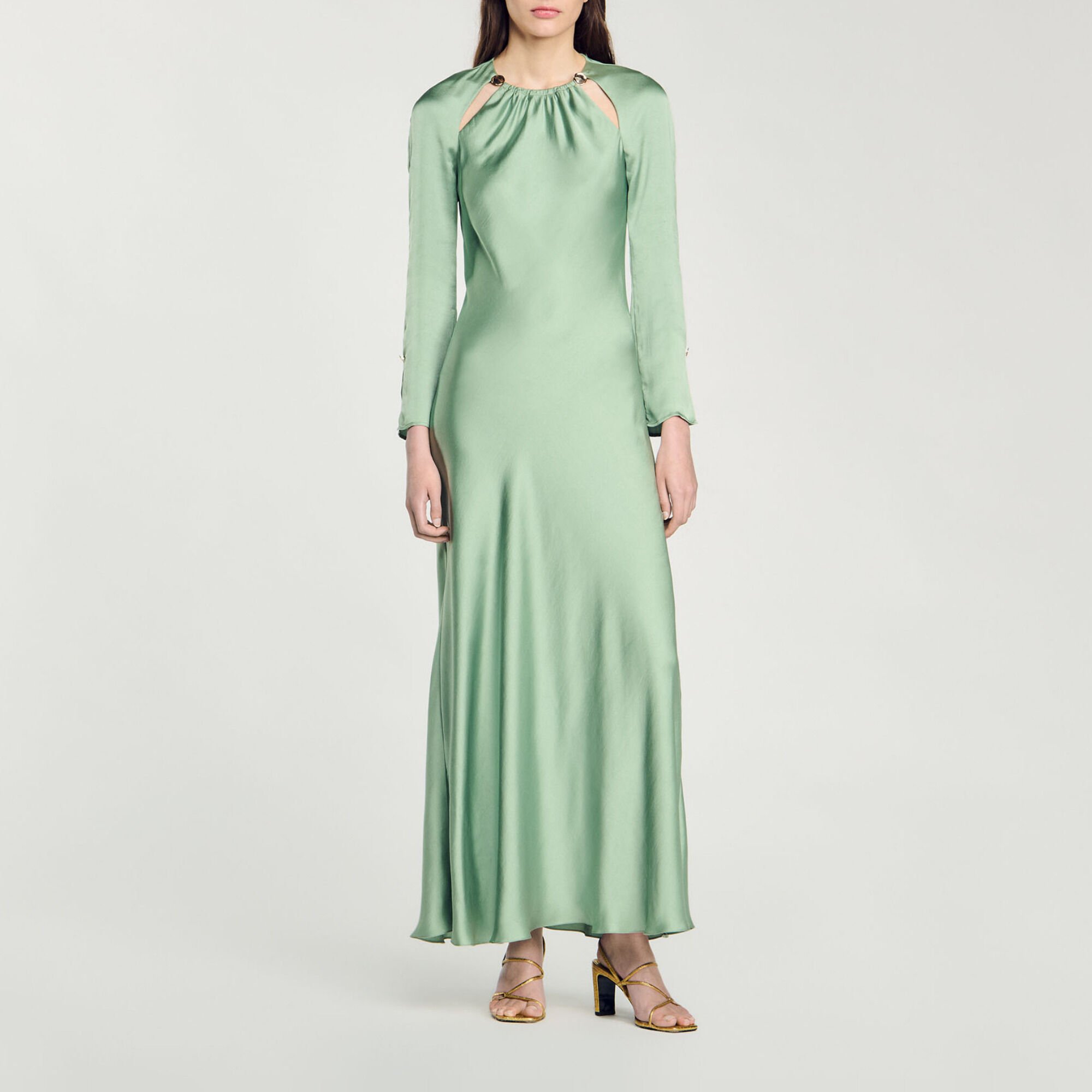 Long-sleeved maxi dress