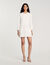 Short satin-effect beaded dress