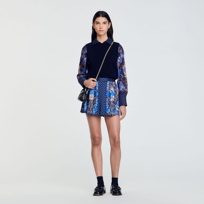Patterned skort