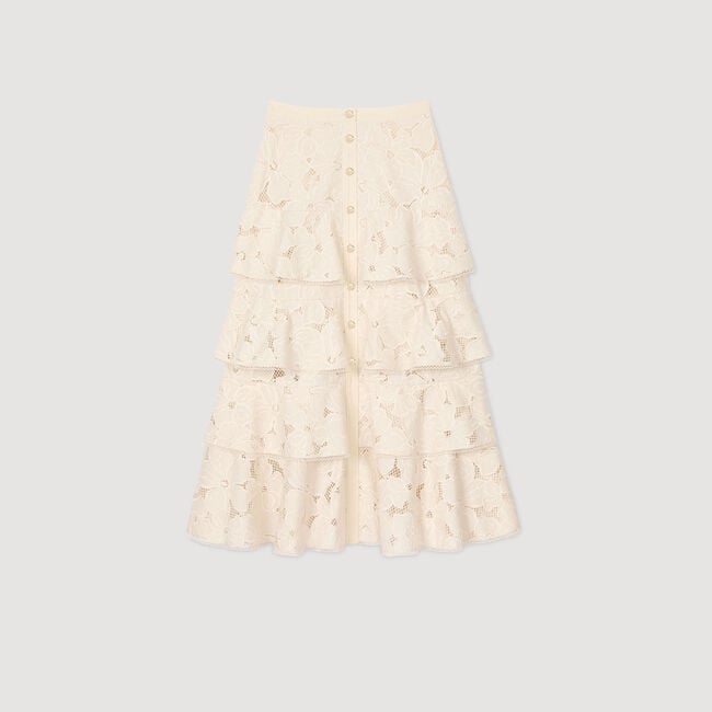 Maxi frilled skirt