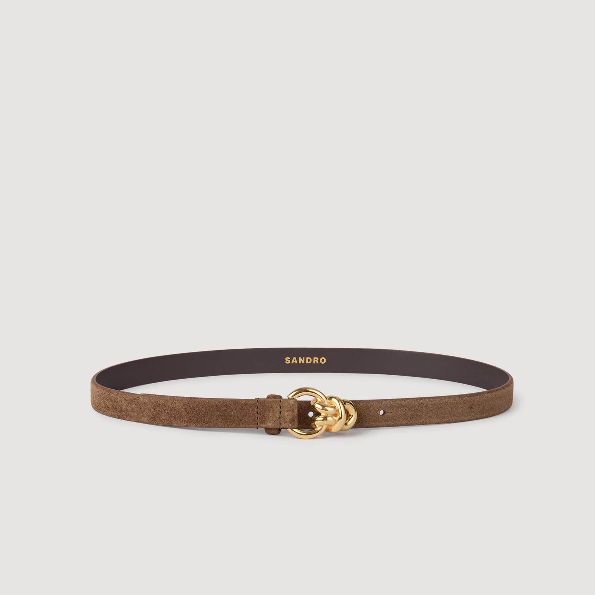 Suede leather belt