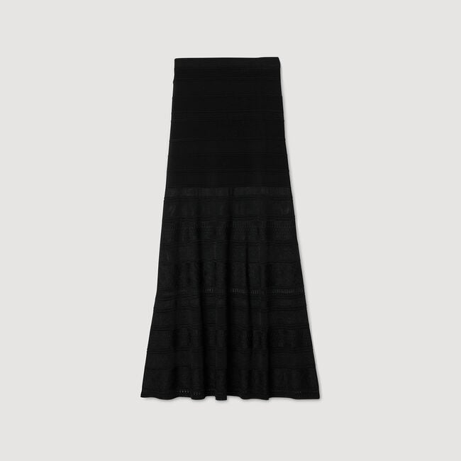 Maxi decorative knit skirt