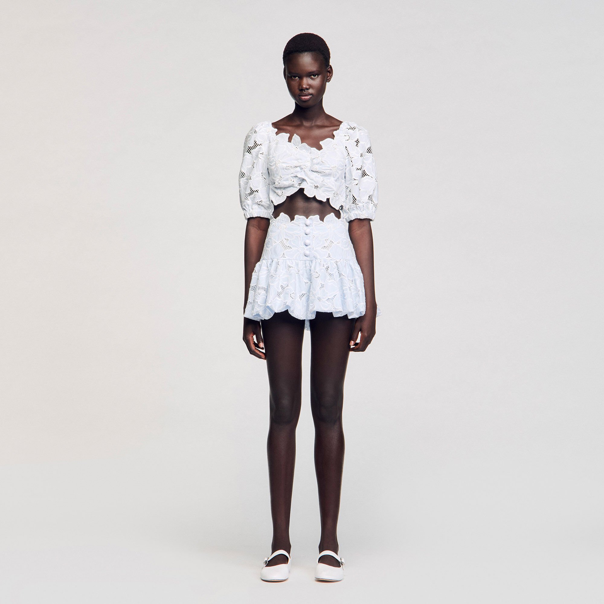 Guipure lace top