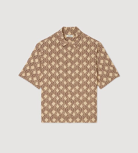 Loose-fit rope print shirt