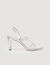 Leather sandals with block heel
