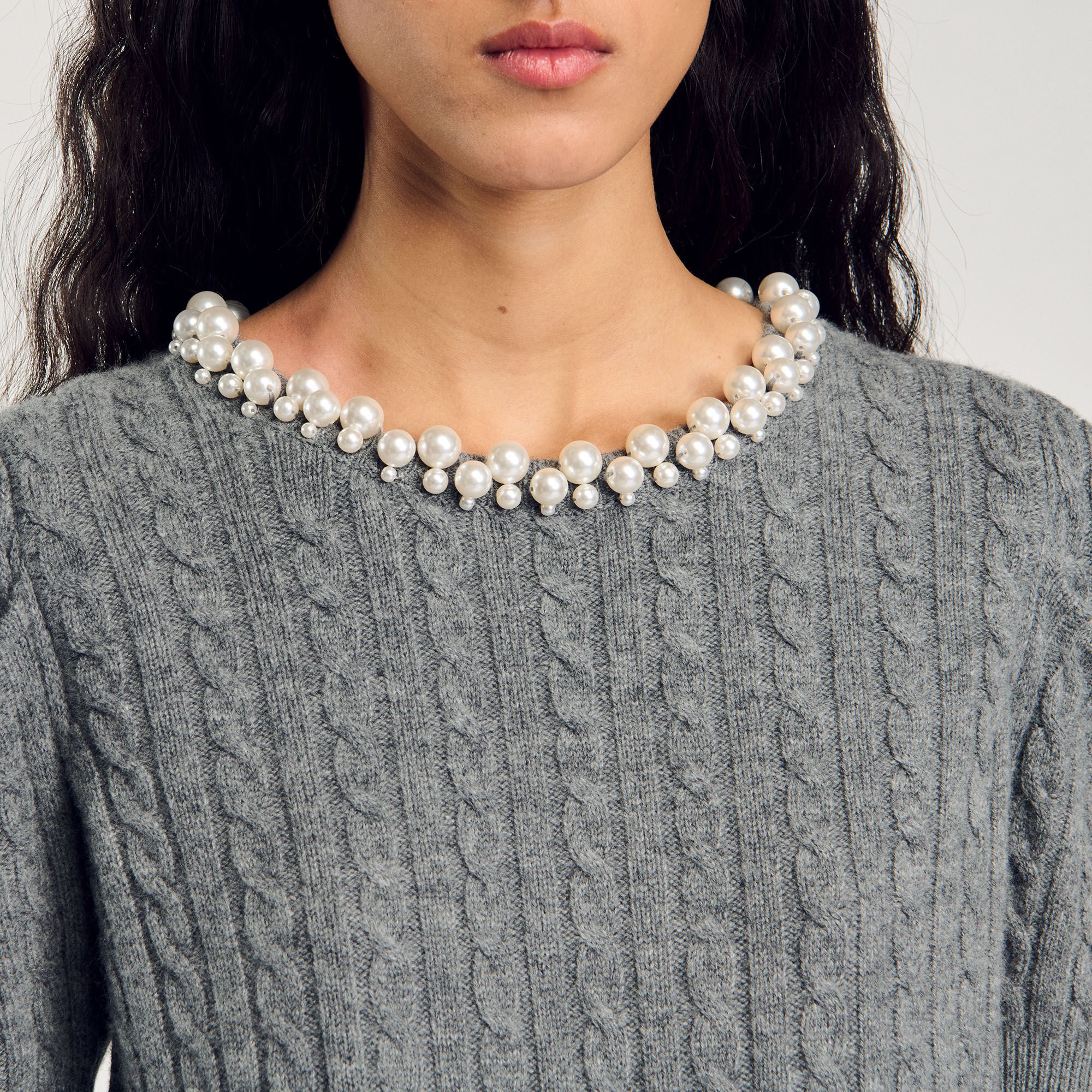 Cable knit sweater