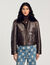Distressed leather jacket