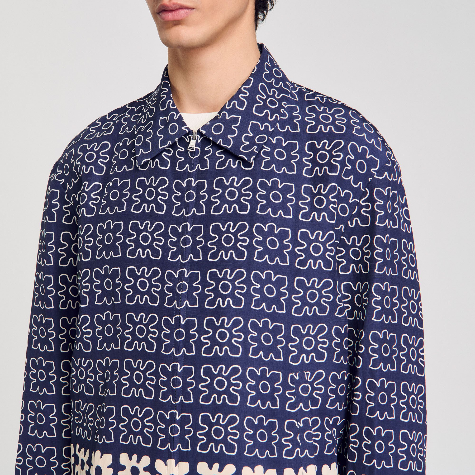 Jacket with floral motif