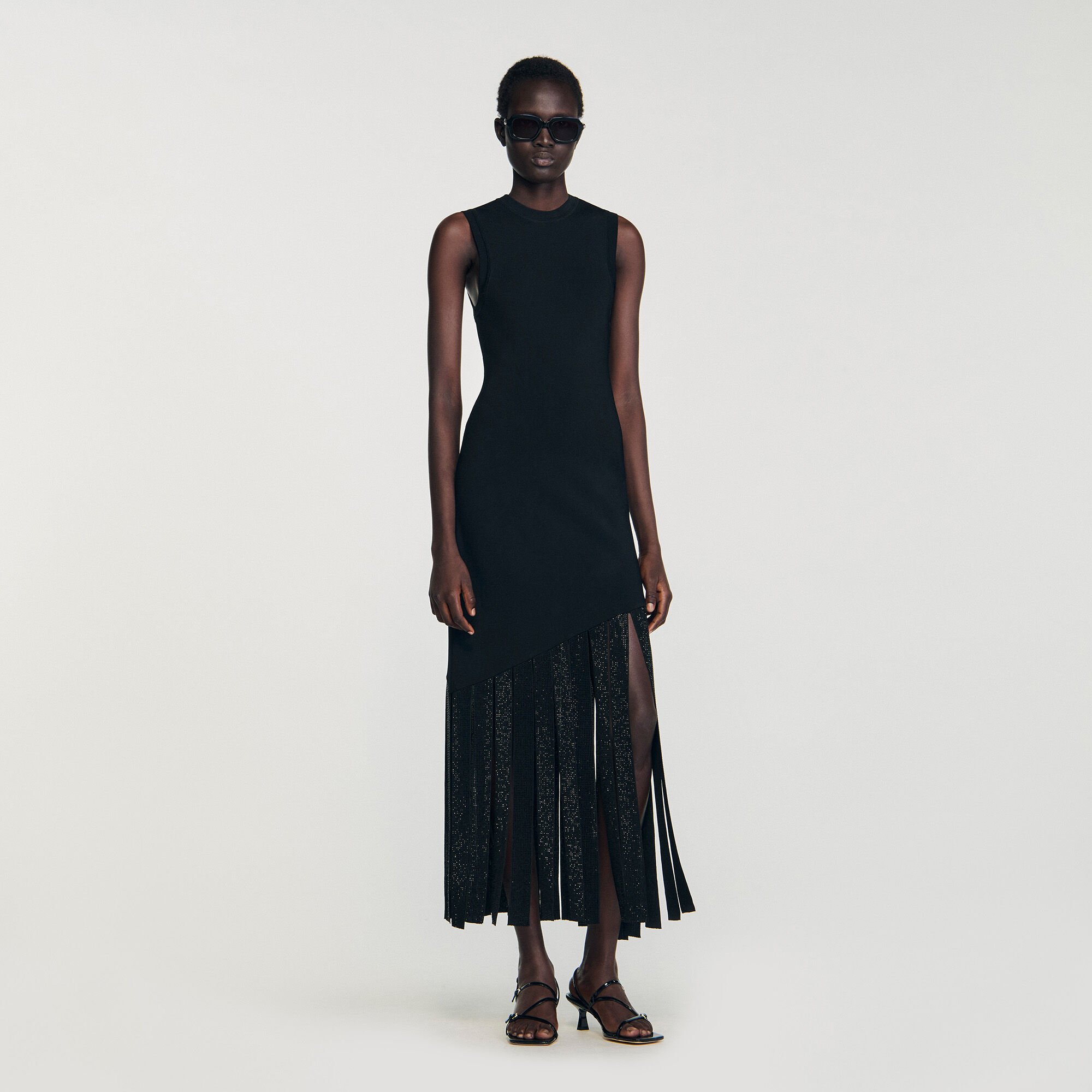 Fringed maxi dress