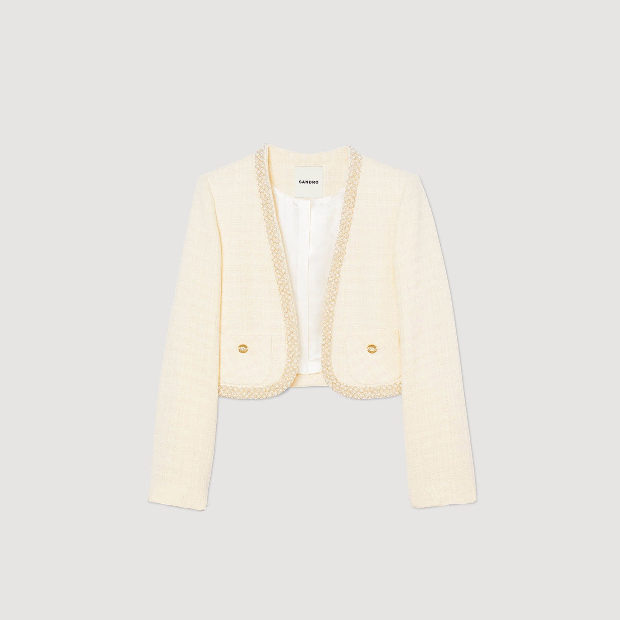 Cropped tweed jacket