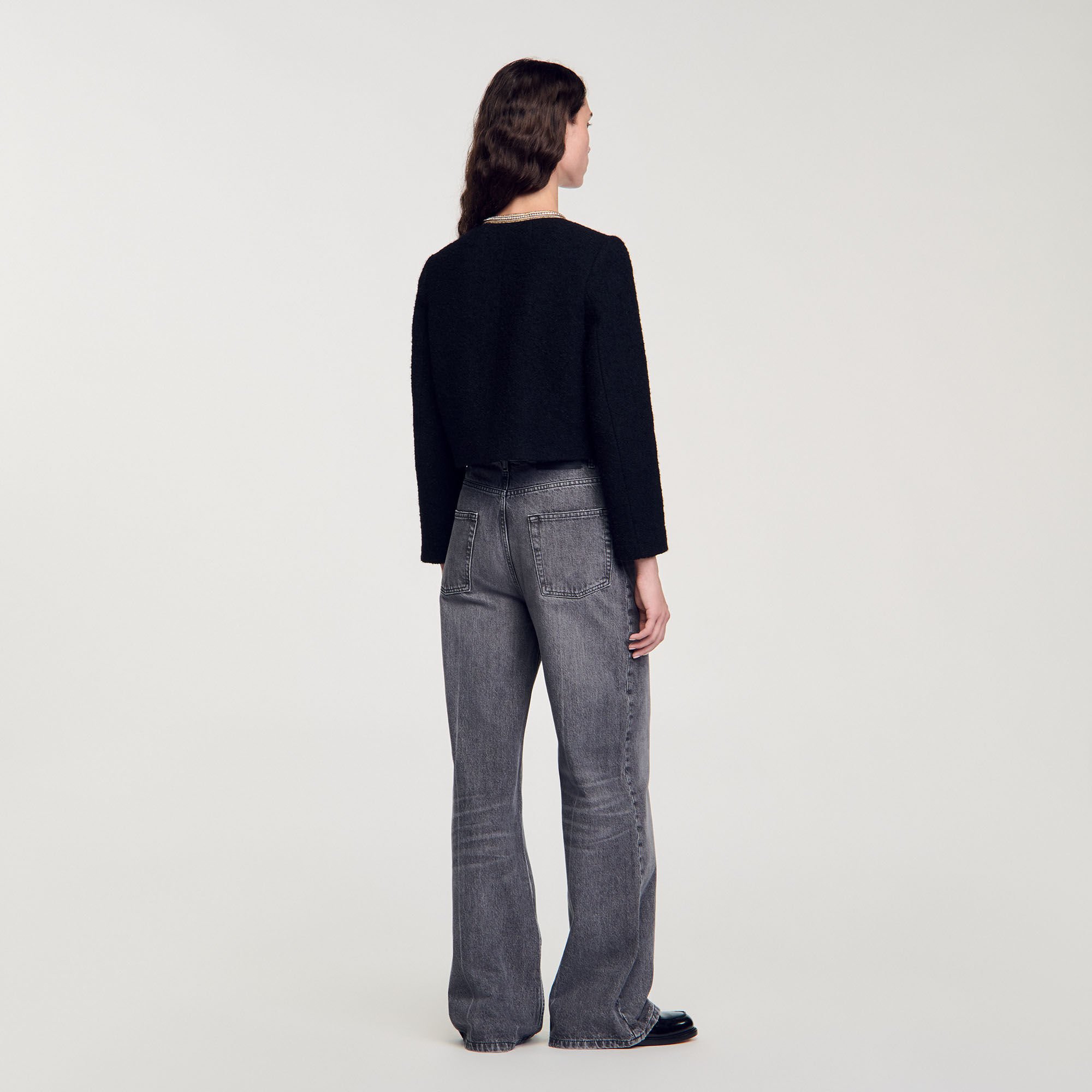 Cropped tweed jacket