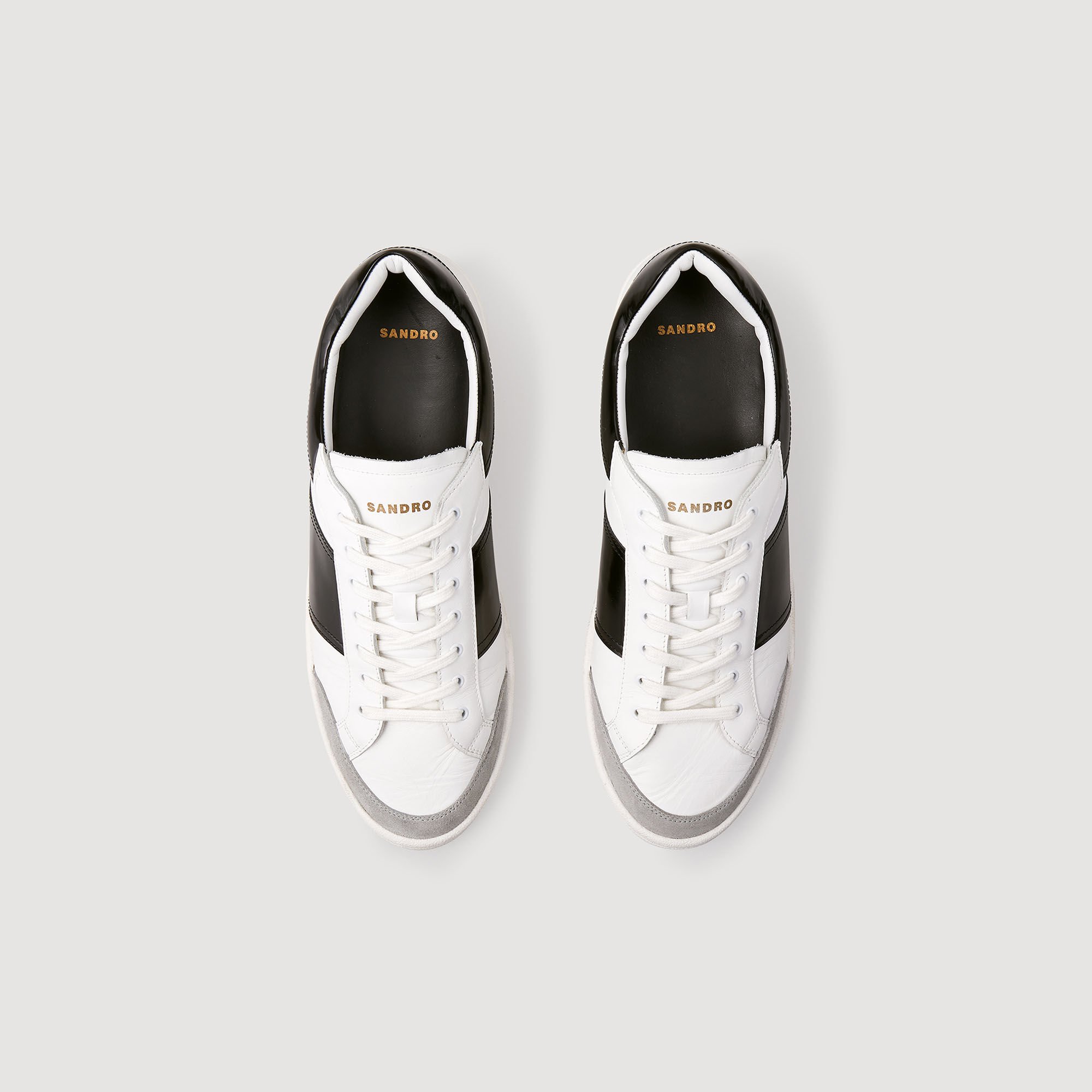 Mid-Top Leather Sneakers