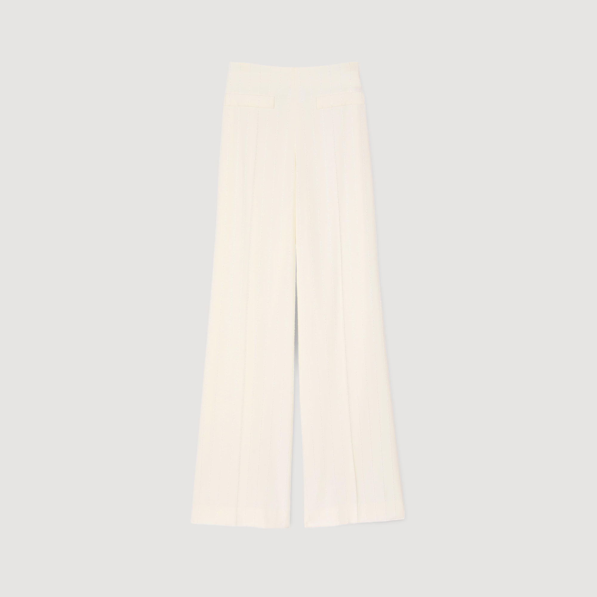 Sequin suit trousers white / beige For Women | Sandro Paris