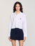 Cropped poplin shirt