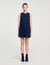 Gold button mini tweed dress