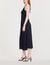 Midi dress with narrow straps