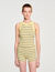 Striped knit vest top