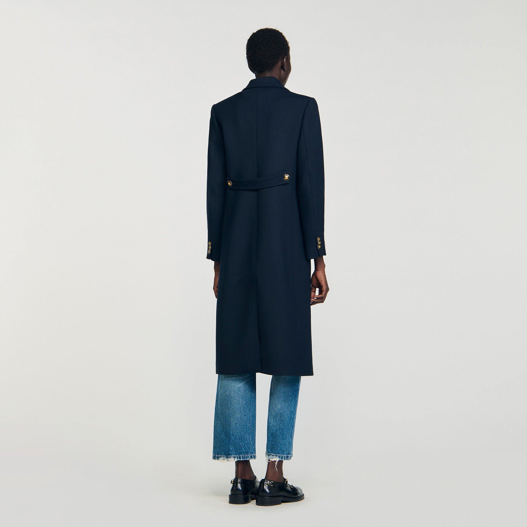 Long double-breasted coat