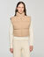 Cropped sleeveless puffer vest