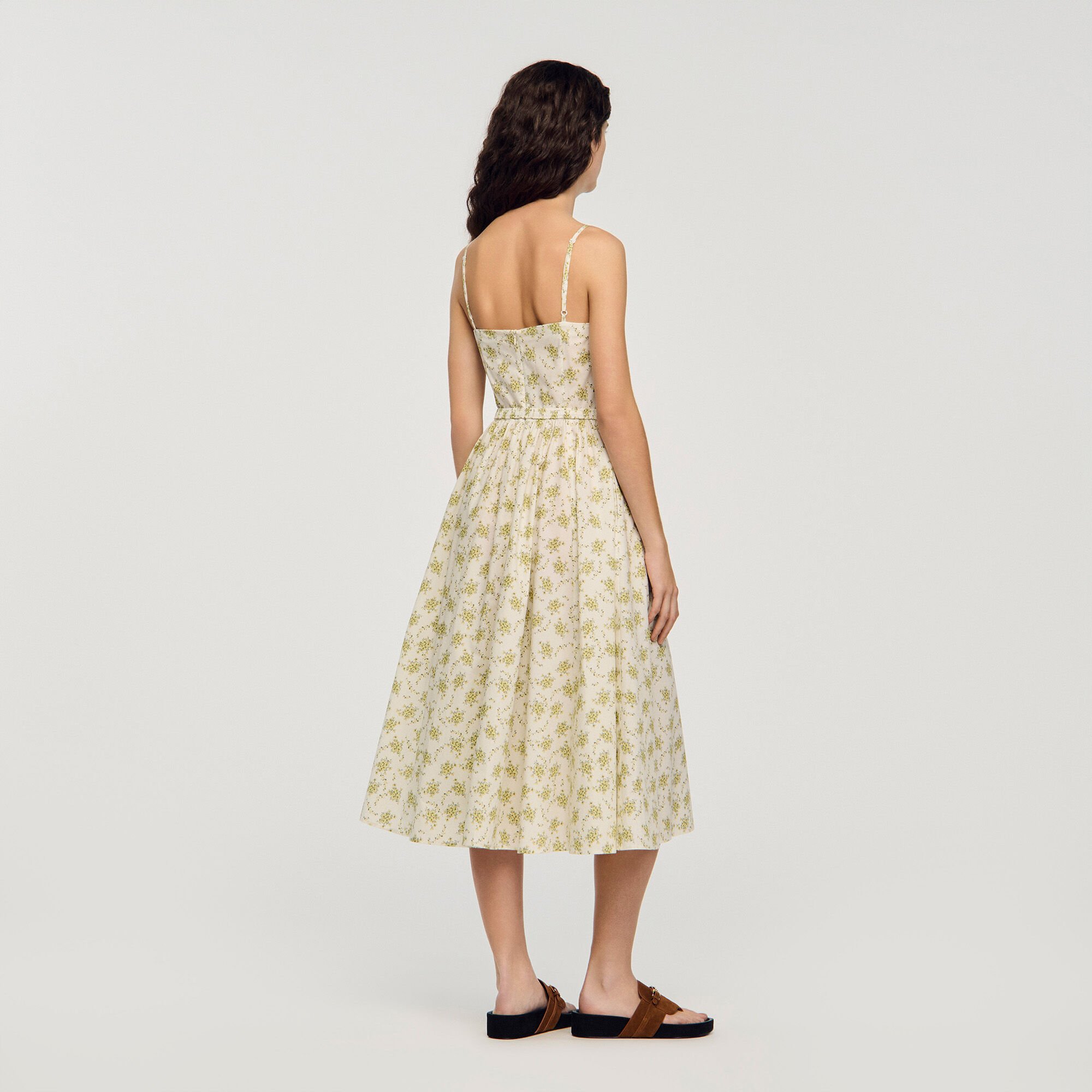 Floral midi dress with straps