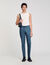 Elasticated straight-leg trousers