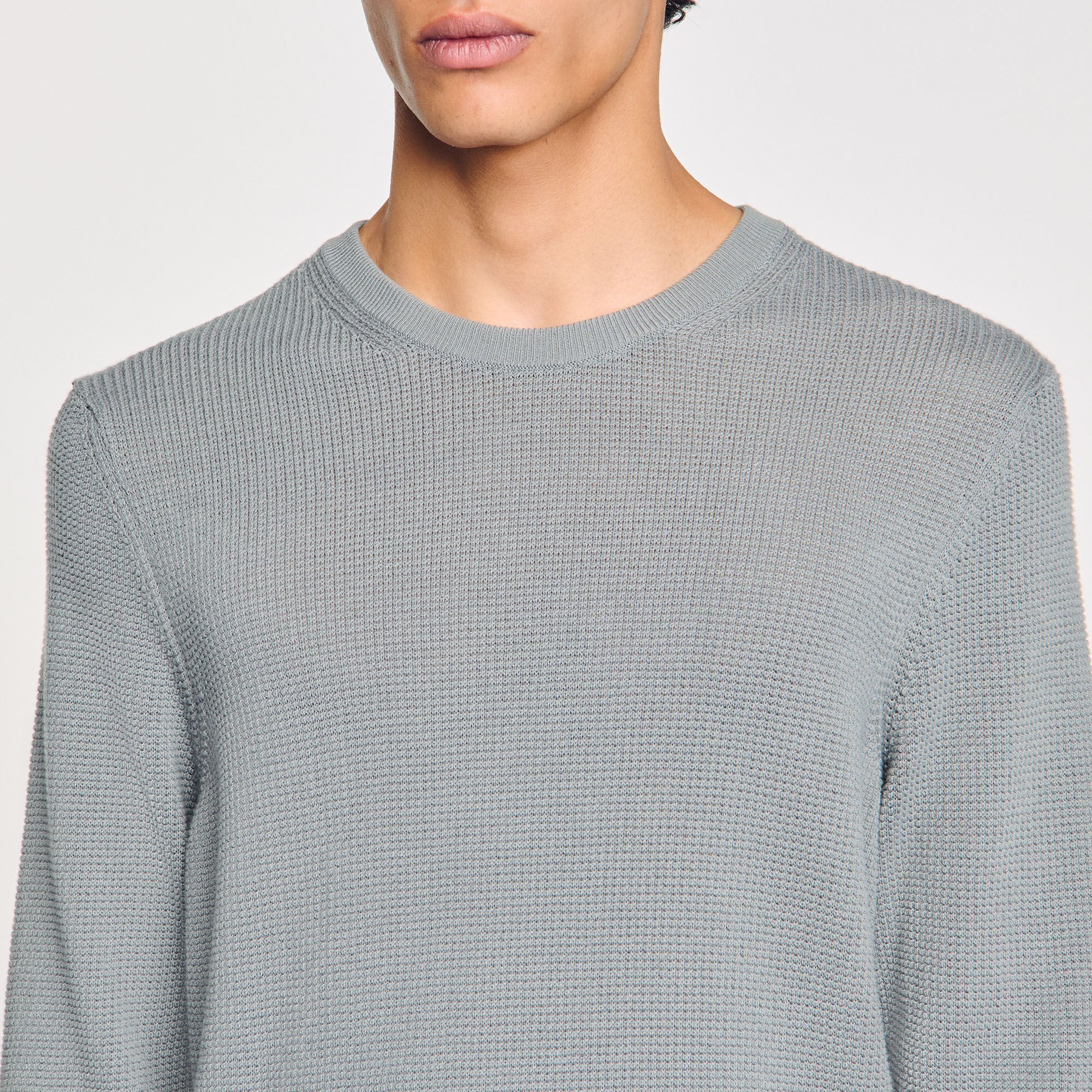 Textured knit sweater
