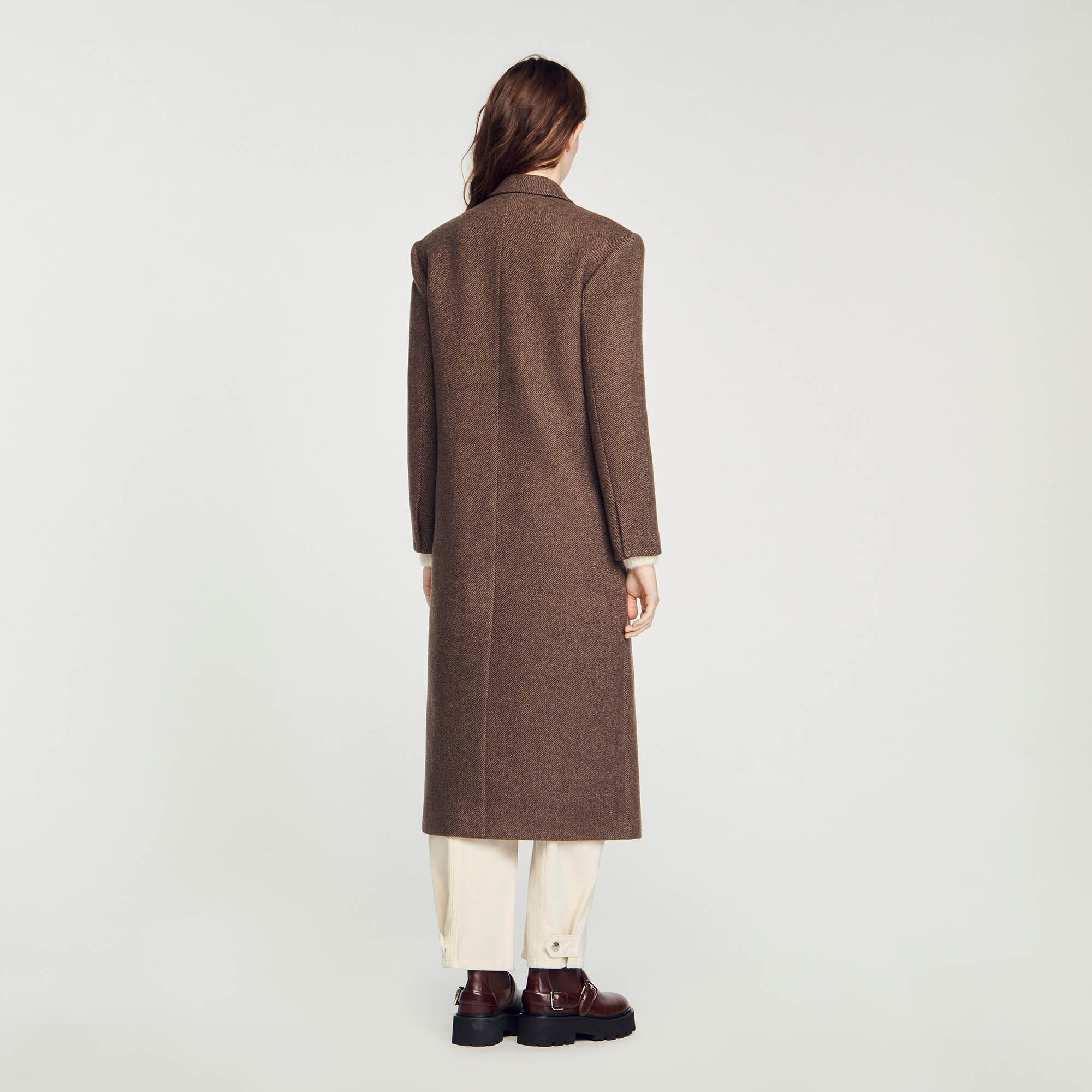 Long-sleeved button coat
