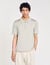 Knitted polo shirt with zip collar