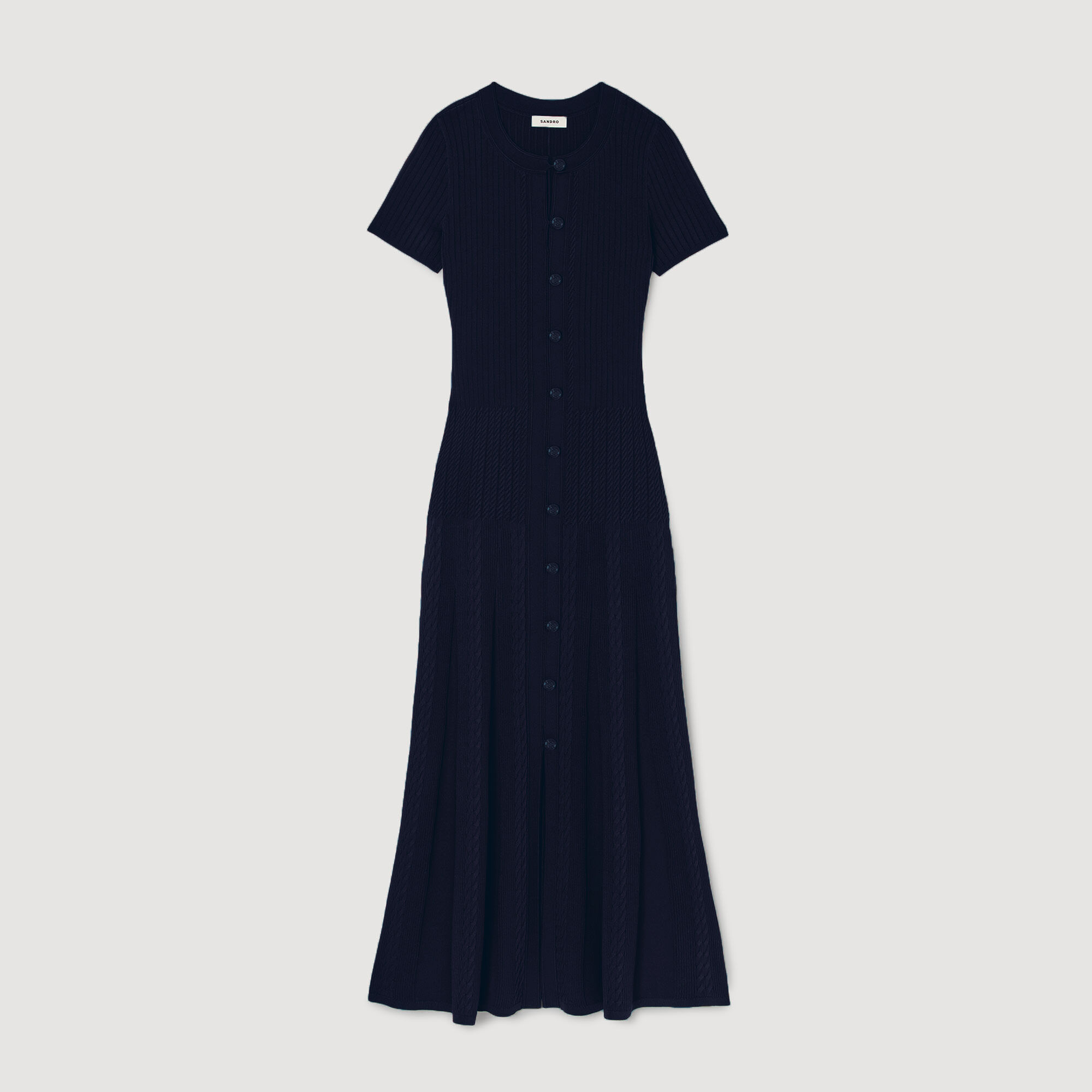 Knit maxi dress in Bordeaux for Women | Sandro Paris