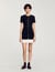 Mini knit dress with ruffle
