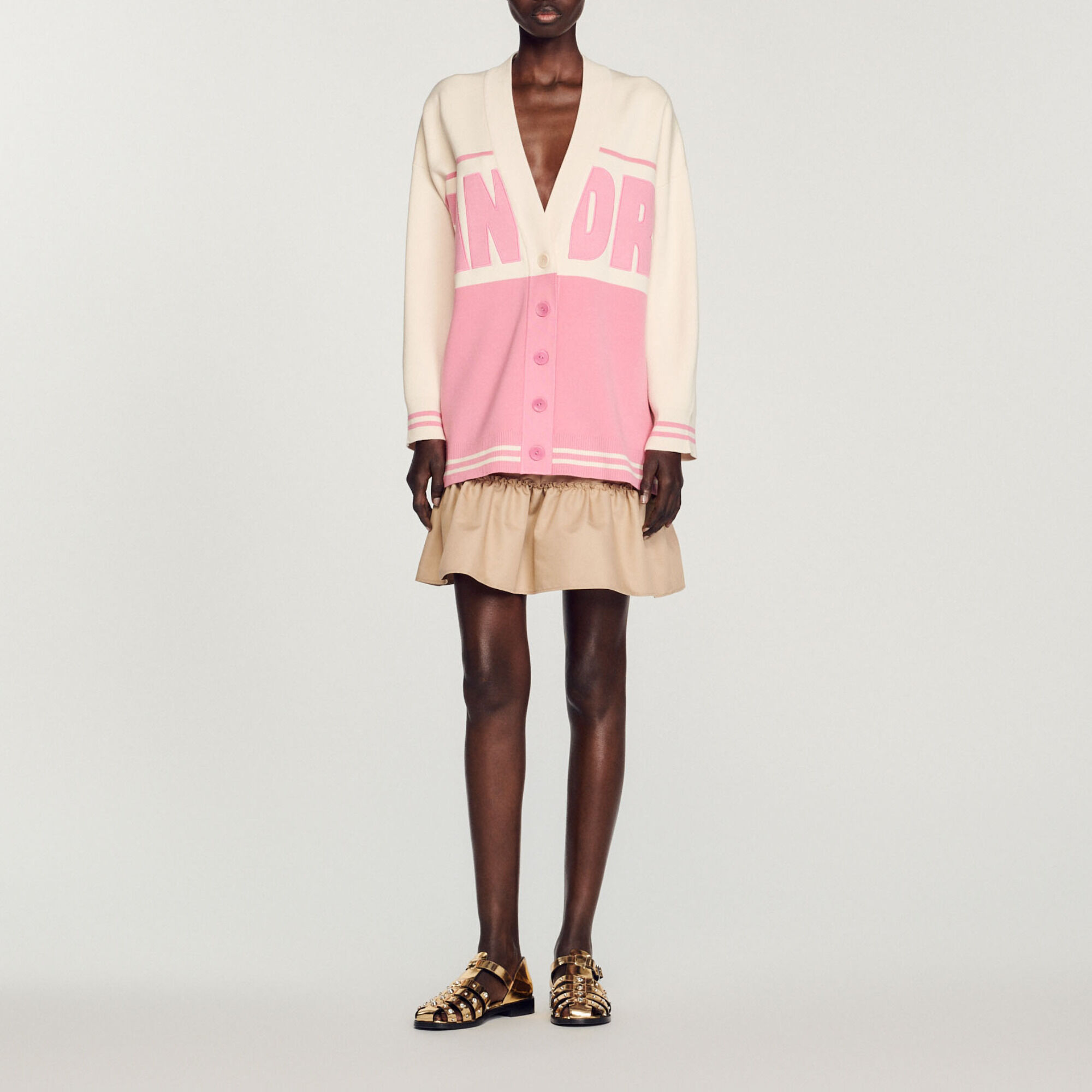 Oversized cardigan pink For Women Sandro Paris