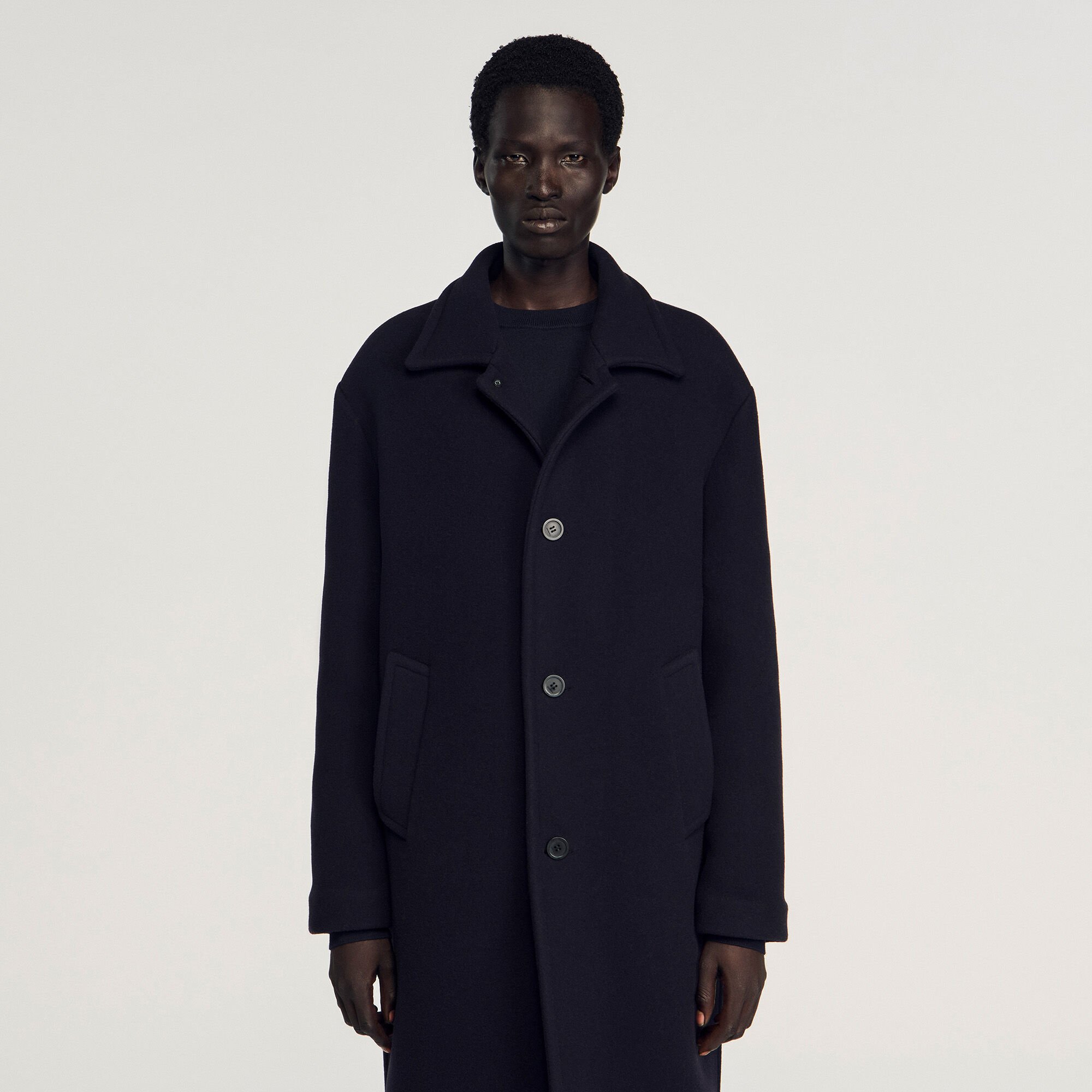 Wool and cashmere coat
