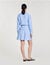 Striped tie-front shirt dress