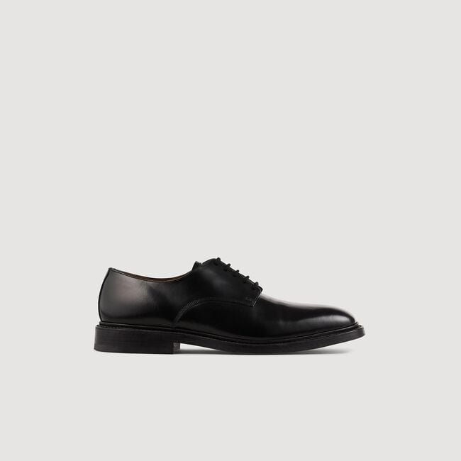 Patent leather derbies