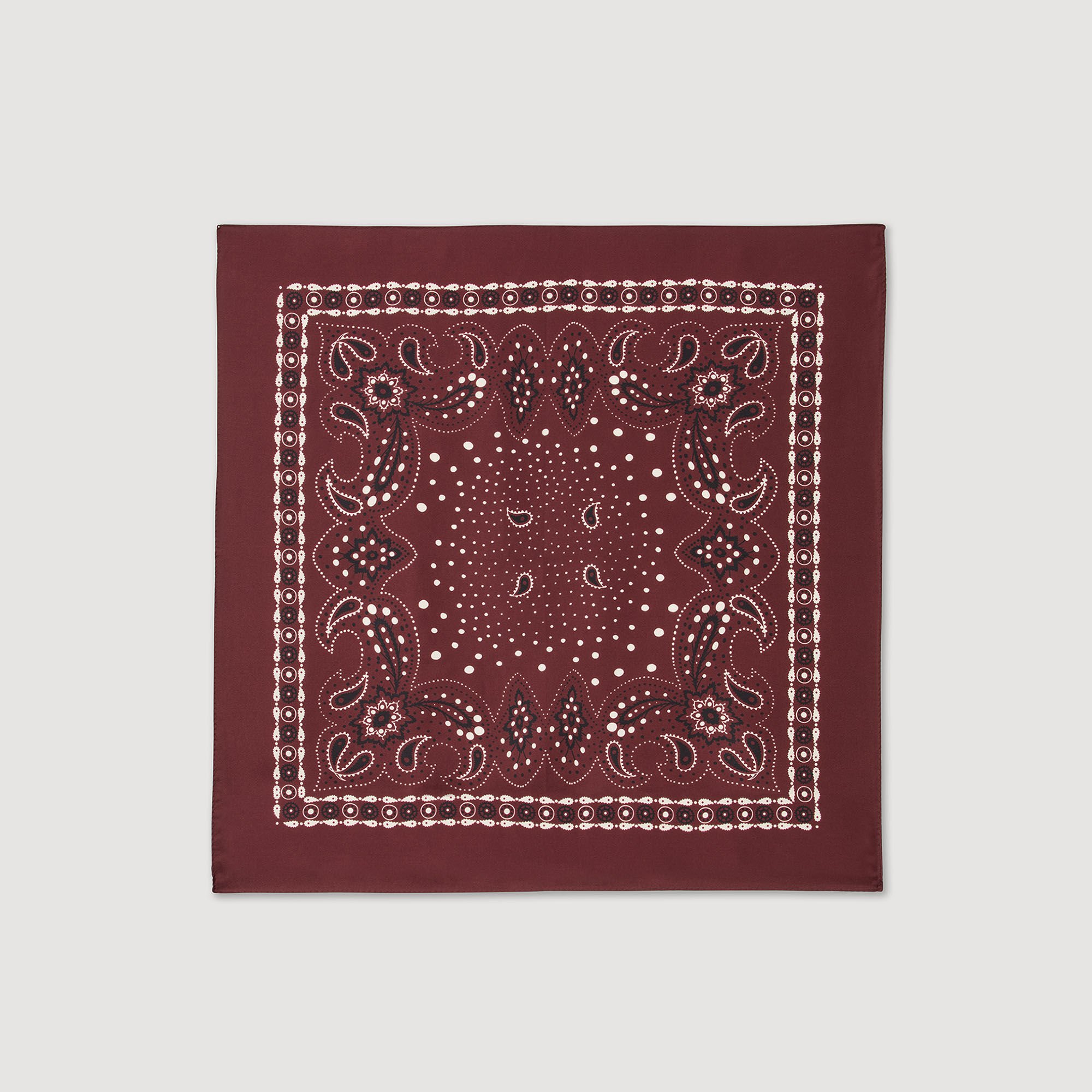 Silk bandana print scarf