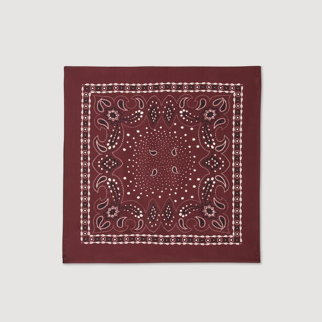 Silk bandana print scarf