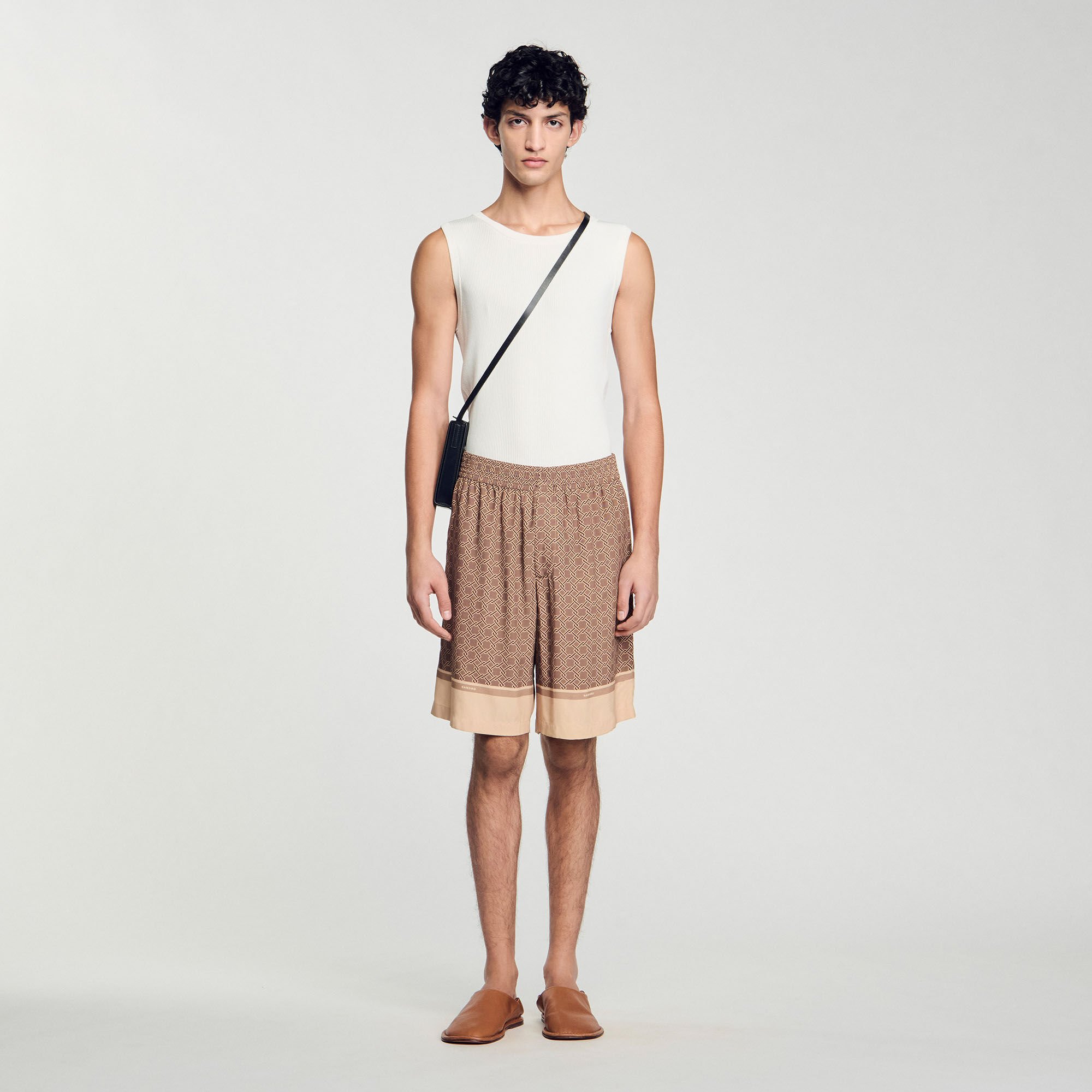 Patterned Flowy Bermuda shorts