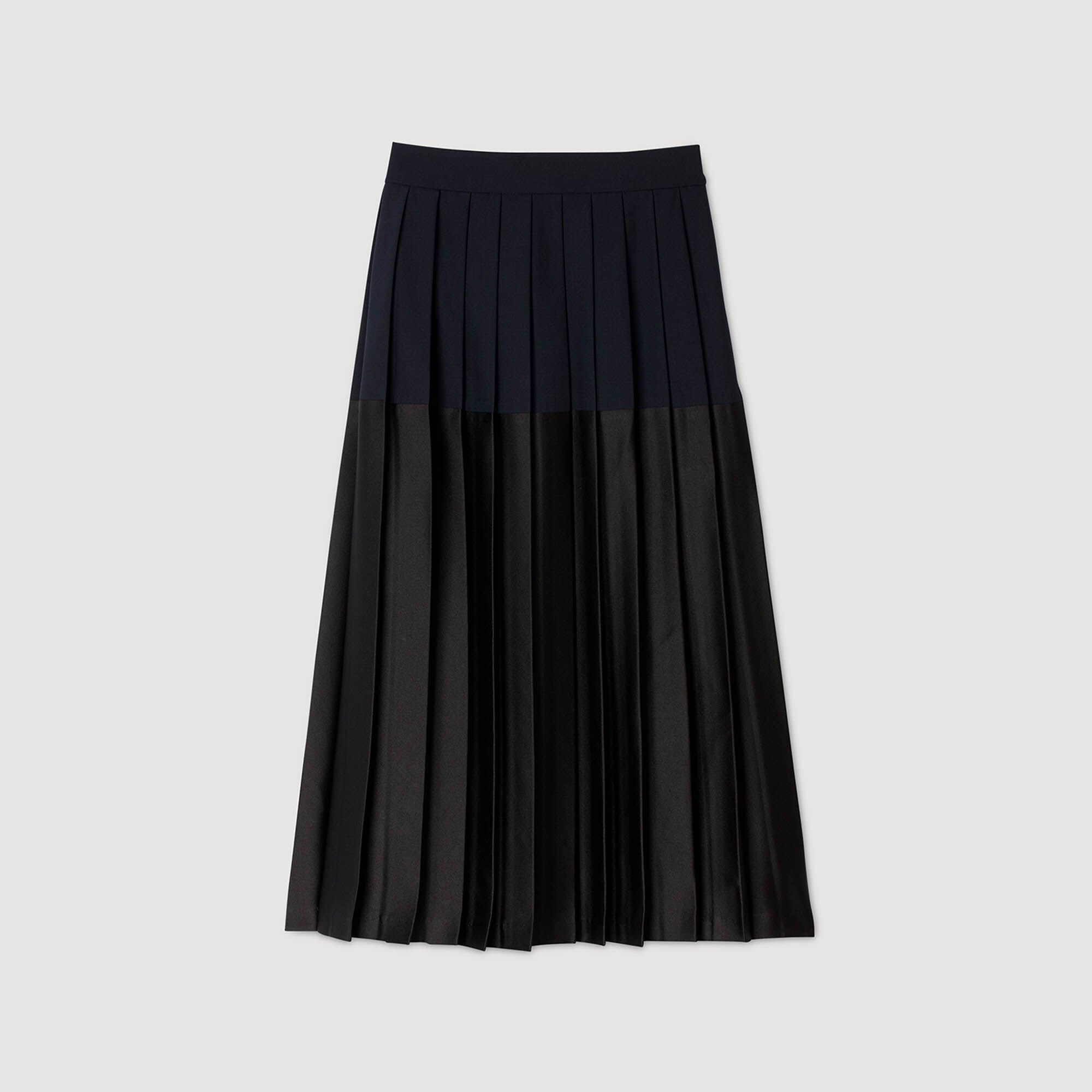 Midi pleated skirt