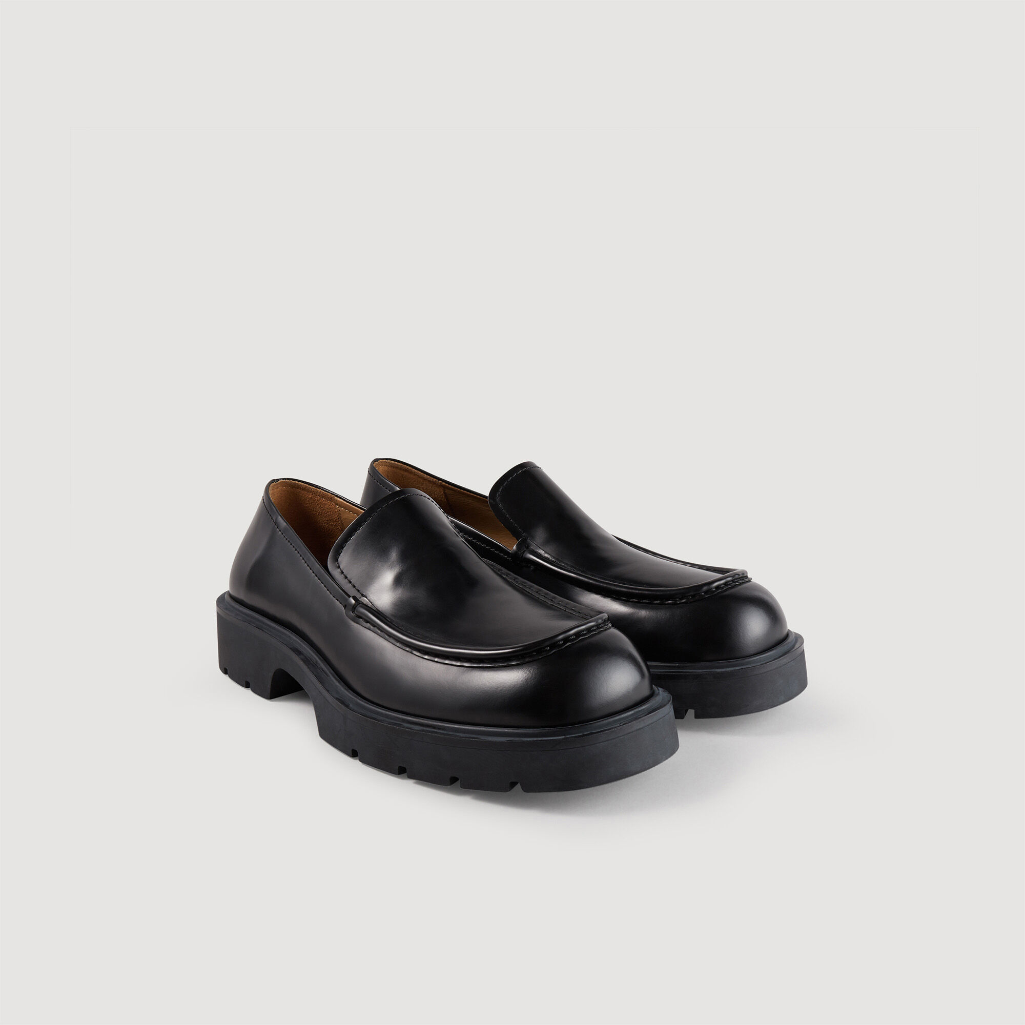 Patent leather loafers