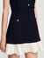 Two-tone tweed mini dress