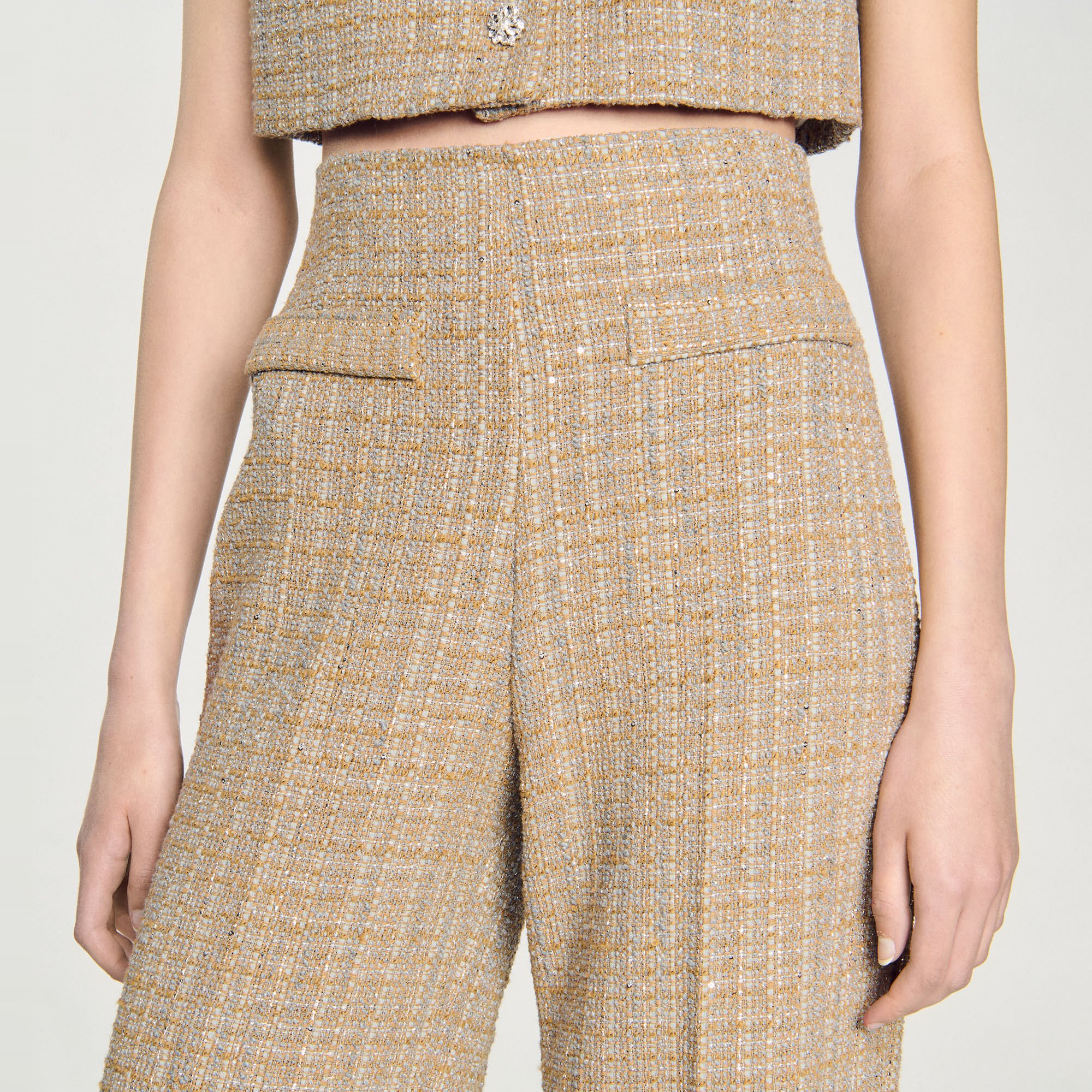 Checked tweed trousers