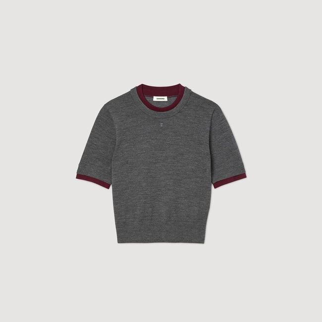 Two-tone cropped sweater
