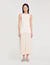 Pearl bead knit maxi dress