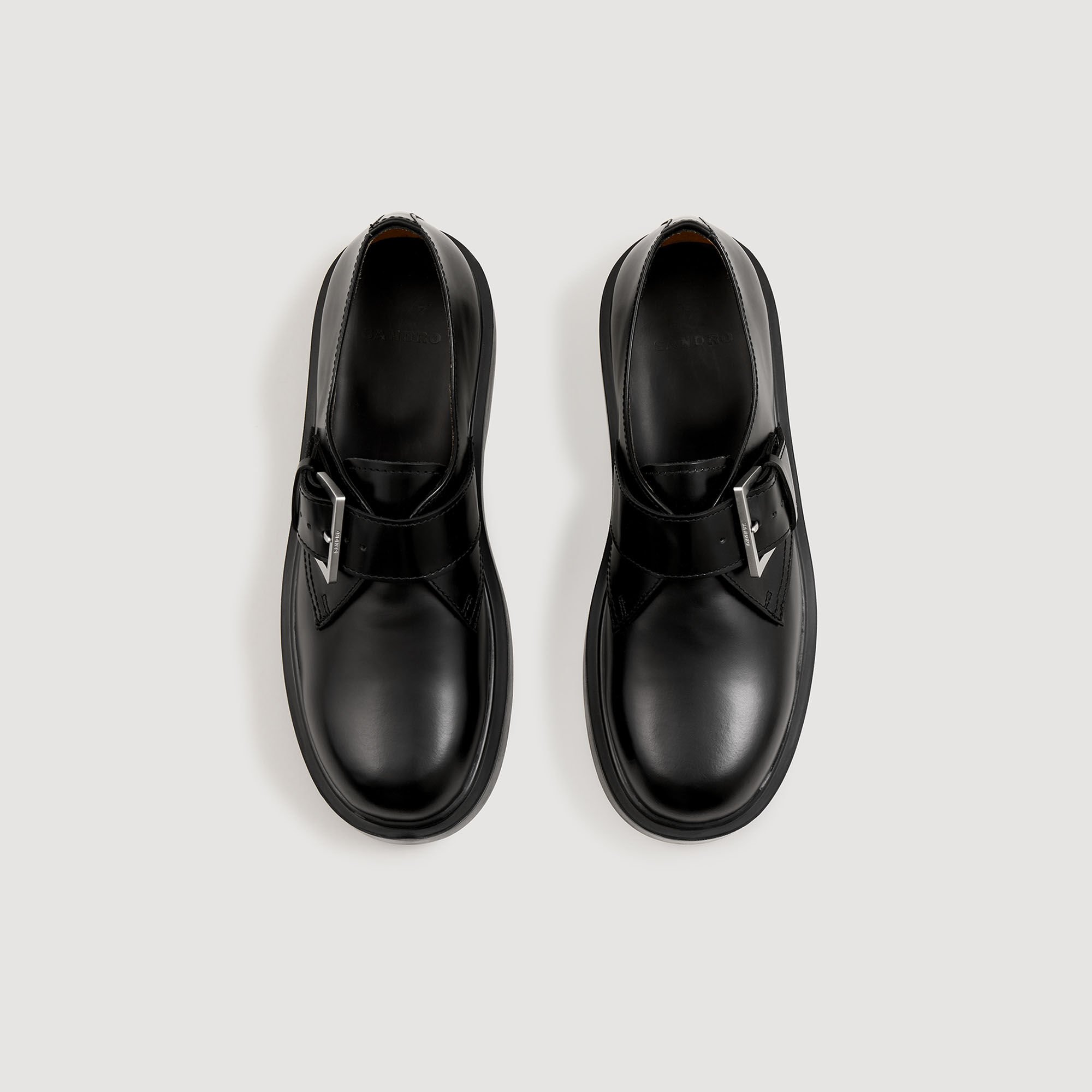 Glazed leather loafers