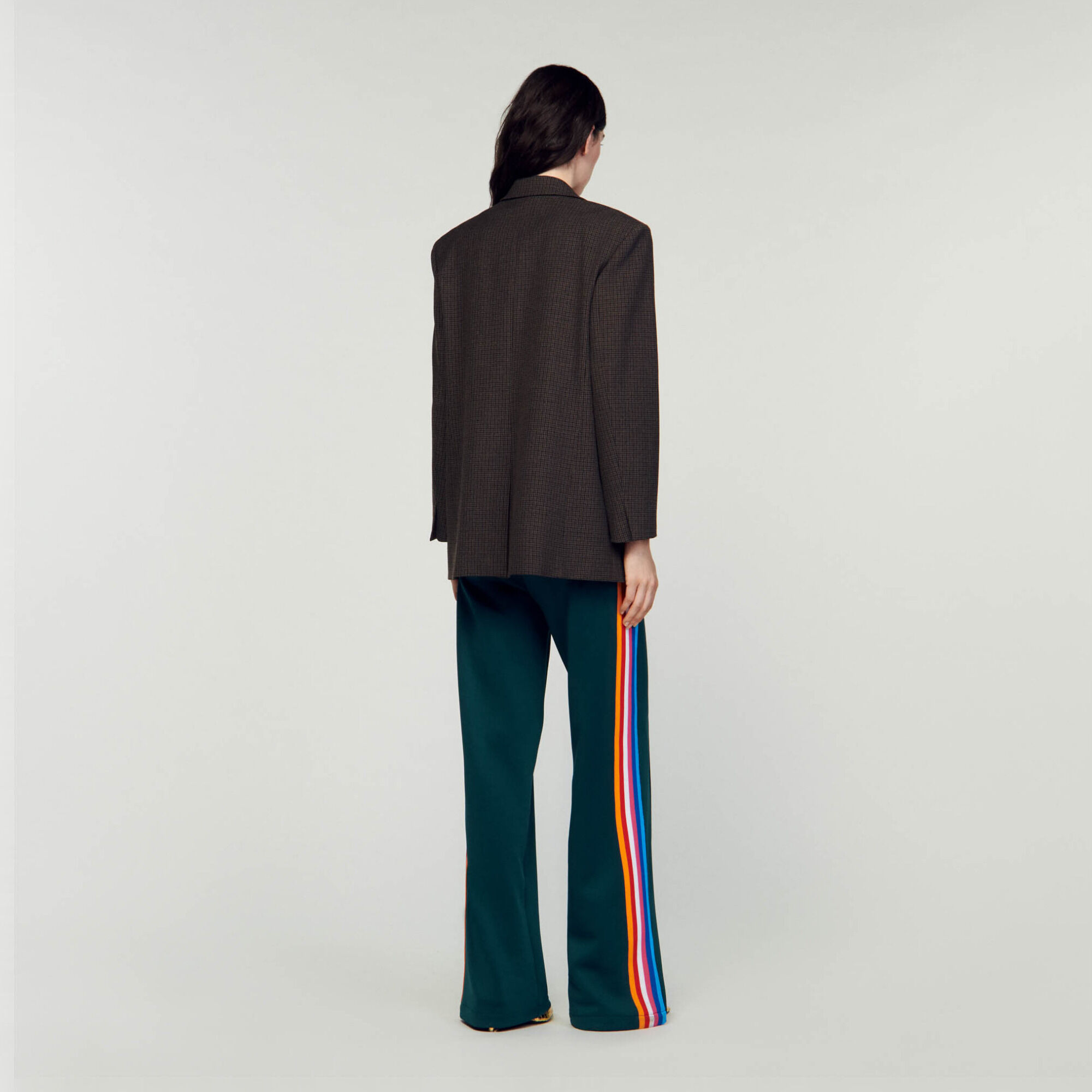 Suit jacket with small checks