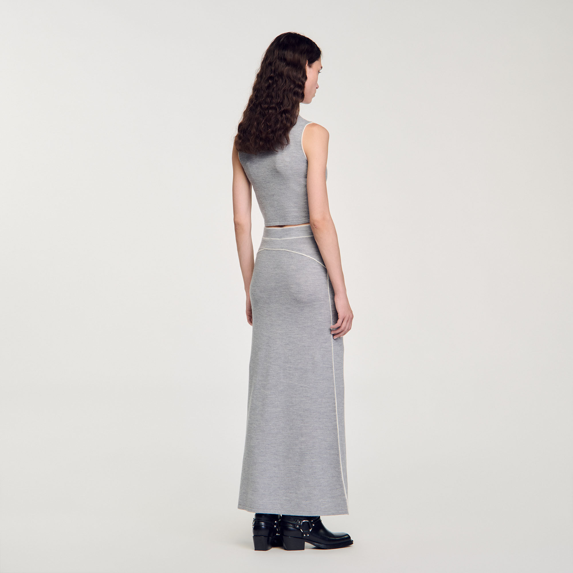 Maxi wool skirt