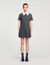 Mini pleated dress with rhinestones