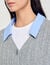Cardigan with removable shirt collar