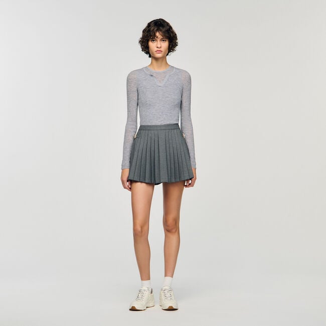 Wool layered effect sweater